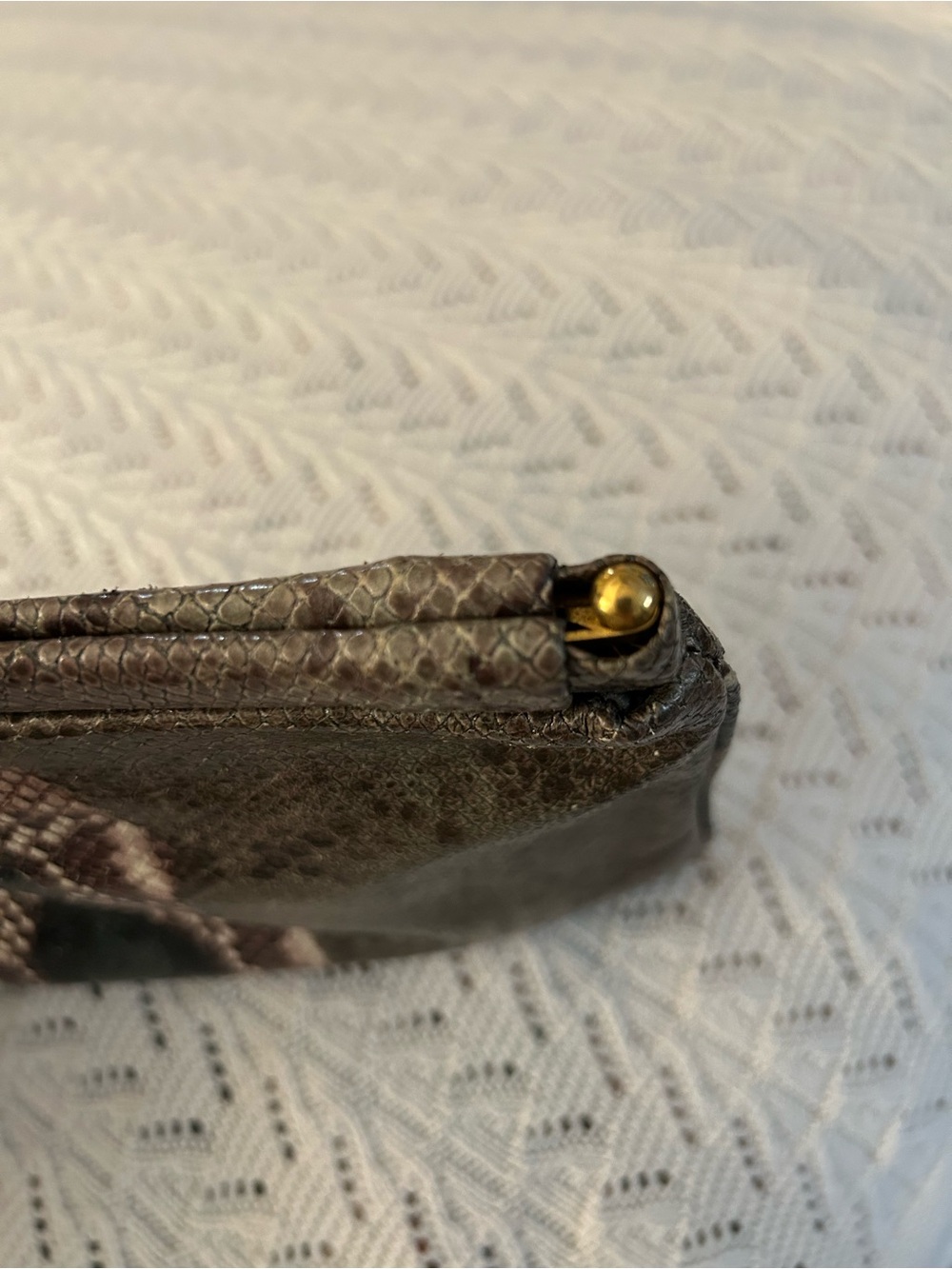 Miu Miu Vintage Python-Embossed Leather
Clutch - Excellent Like-New Condition - Picture 5 of 11